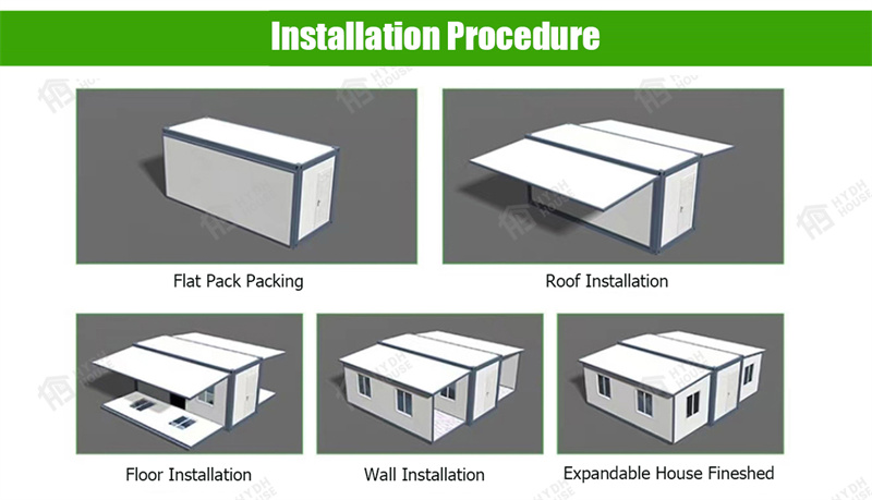 20FT Prefab Expandable House, 2.4 meters inner height