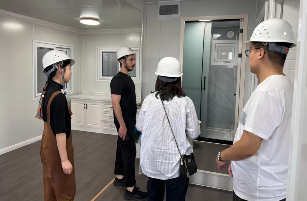 Australian customers conducted an on-site inspection! The production strength of our expandable container houses has been highly recognized.