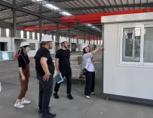 Australian customers conducted an on-site inspection! The production strength of our expandable container houses has been highly recognized.