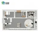 Install Fully Furnished Prefab Steel 2 Bedroom 1 Bath Foldable Expandable Container House
