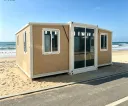 Install Fully Furnished Prefab Steel 2 Bedroom 1 Bath Foldable Expandable Container House