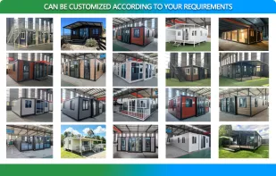 Fast assembly foldable expandable modular container house with customizable terrace for global residential and commercial accommodation projects 